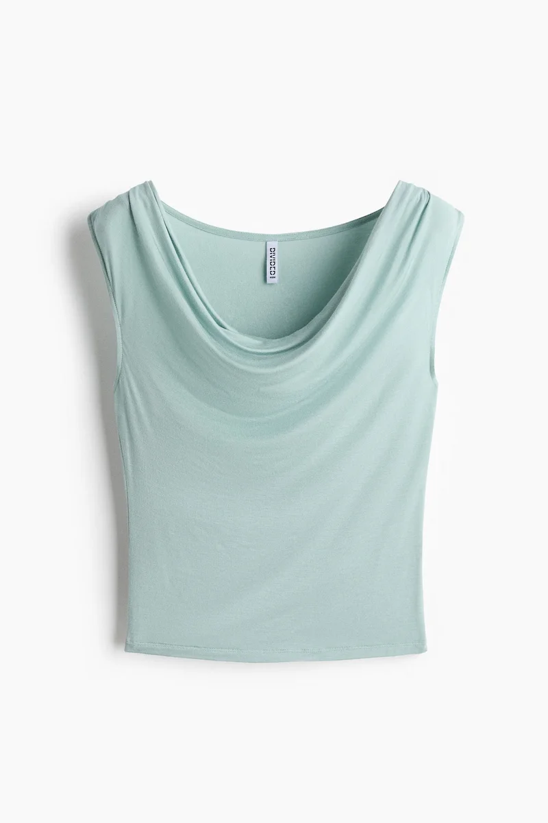 H&M Cowl-neck jersey top